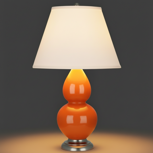 Double Gourd Accent Table Lamp – Elegant Sculptural Silhouette