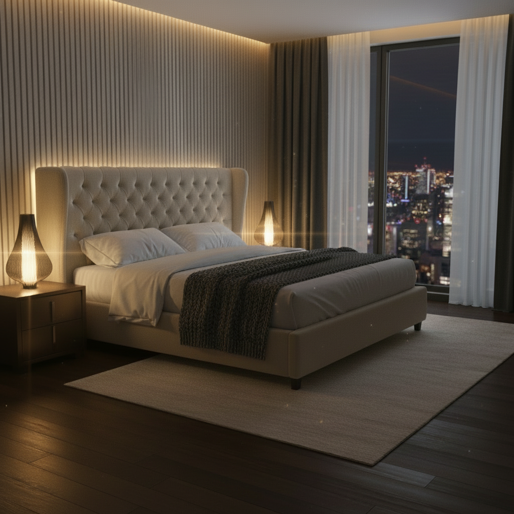 Blossom Table Lamp – Sculptural Velvet Ambient Table Light