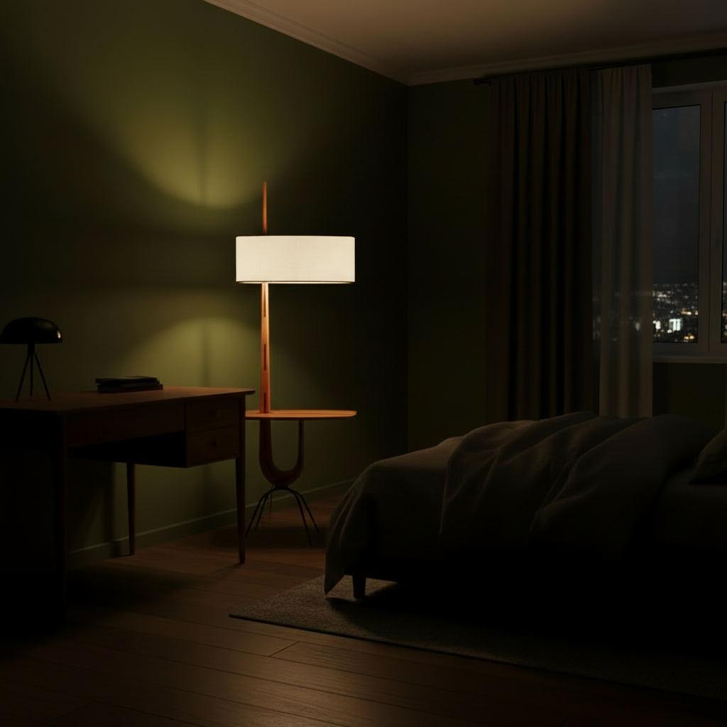 Giraffe Tablet Floor Lamp – Limited Edition Sculpted Beech Floor Light