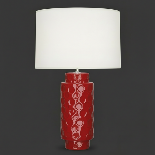 Dolly Table Lamp – Ruby Red Gloss Modern Sculptural Accent Light