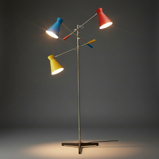 Lyle 3-Arm Floor Lamp – Modern Arched Triple-Arm Floor Light with Marble