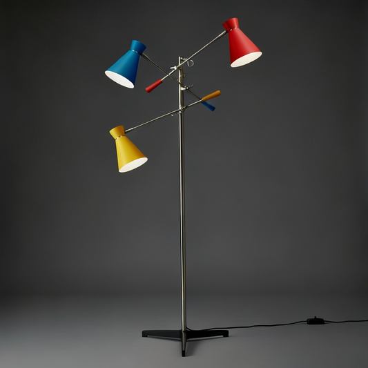 Lyle 3-Arm Floor Lamp – Modern Arched Triple-Arm Floor Light with Marble