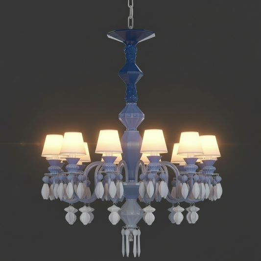 Belle de Nuit Chandelier – Artistic Porcelain Statement Lighting