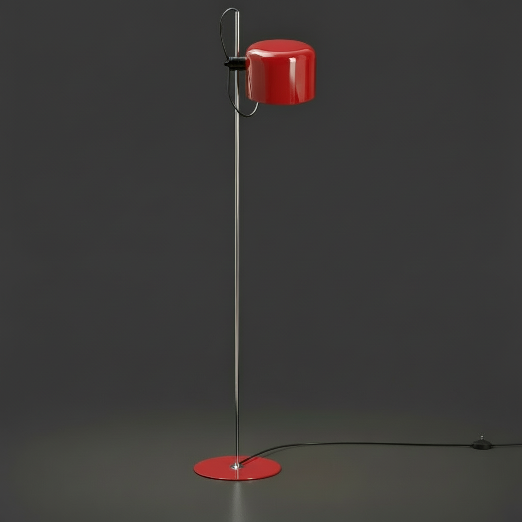 Coupé Floor Lamp – Scarlet Red Direct-Light Metal Floor Lamp