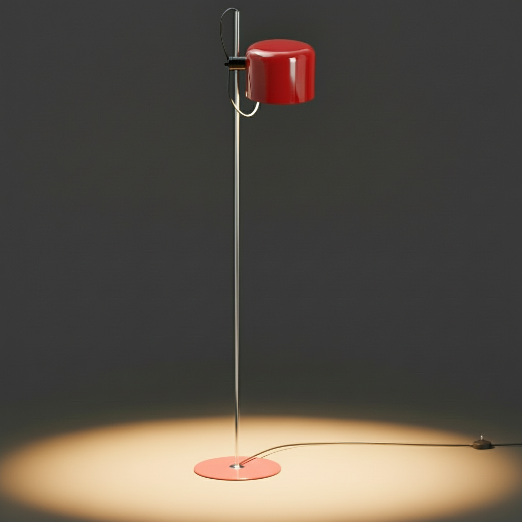 Coupé Floor Lamp – Scarlet Red Direct-Light Metal Floor Lamp