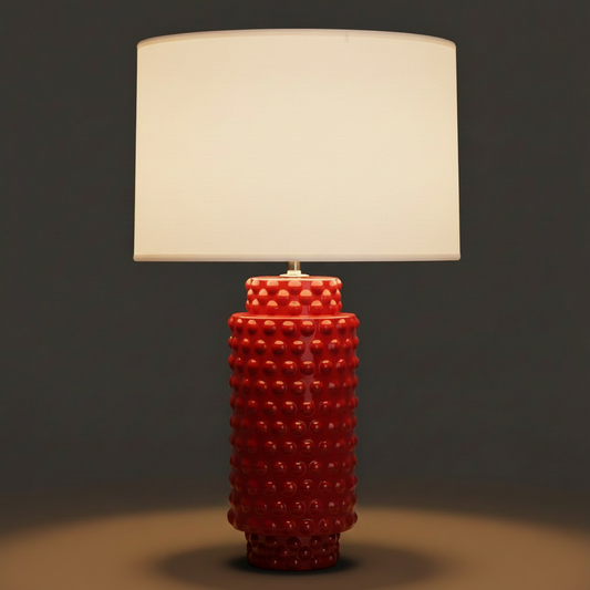 Dolly Table Lamp – Ruby Red Gloss Modern Sculptural Accent Light
