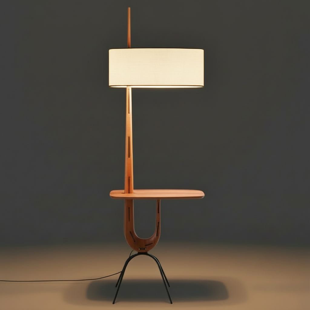 Giraffe Tablet Floor Lamp – Limited Edition Sculpted Beech Floor Light